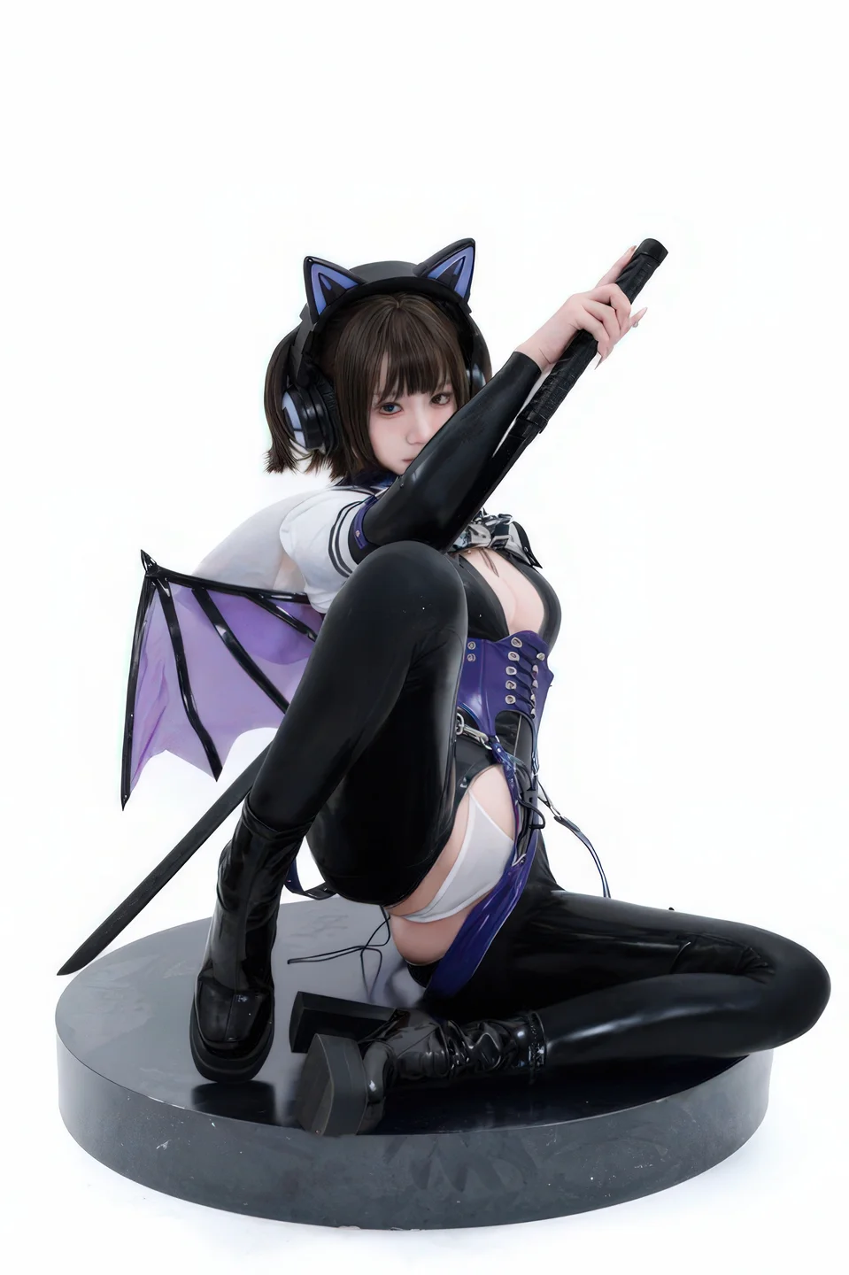 柒柒要乖哦 - No.066 白棚胶衣 [78P-231MB] tg@simisebaisi 【丝足阁】036.webp